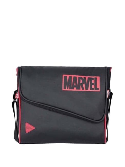 Wiki Hood Marvel Black Solid Medium Messenger Bag