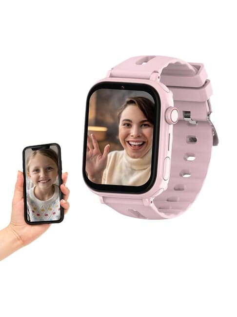 Turet Taffy 4G Smartwatch for Kids with Live Tracker GPS & Waterproof (Pink)