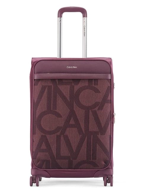 CALVIN KLEIN Gabriana Crushed Berry 8 Wheels Medium Soft Cabin Trolley Bag