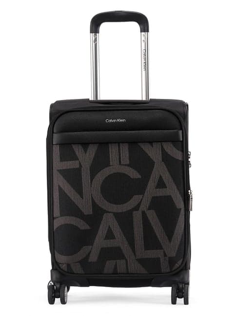 CALVIN KLEIN Gabriana Black 8 Wheels Small Soft Cabin Trolley Bag