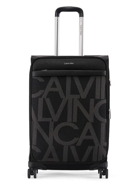CALVIN KLEIN Gabriana Black 8 Wheels Medium Soft Cabin Trolley Bag