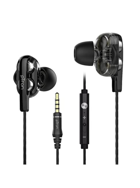 PTron Boom Ultima V2 In-Ear Gaming Wired Earphones with Mic (Black)