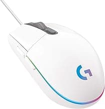 Logitech G102 Lightsync Gaming Mouse - Customizable RGB, 6 Buttons, 8K DPI, White