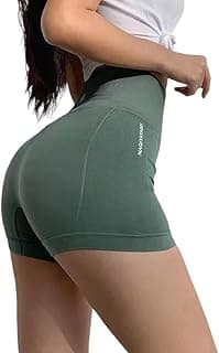 Munaafi Women's High Waist Yoga Shorts - Bodycon Fitness Sportswear