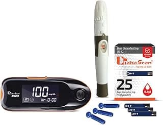 Diabascan Blood Sugar Testing Kit with Glucometer, Strips & Lancet
