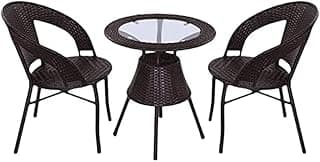 ANAND INDIA GROUPS Patio Set 2 Chairs Table Set Balcony Outdoor Furniture