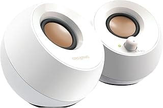 Creative Pebble 2.0 USB-Powered Desktop Speakers (White)