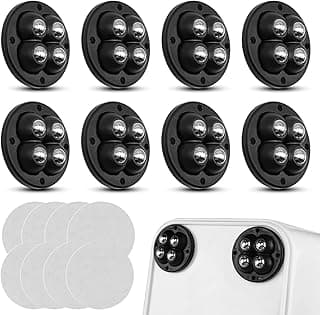 HASTHIP 8Pcs Self-Adhesive Swivel Caster Wheels for Furniture & Appliances