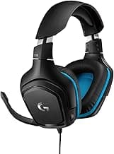 Logitech G431 Wired Over-Ear Gaming Headset with 7.1 Surround Sound & Mic - Black