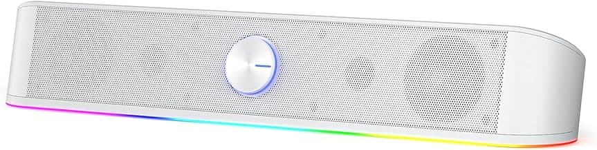Redragon GS560 RGB Desktop Soundbar - 2.0 Channel Computer Speaker White
