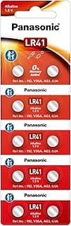 Panasonic LR41 Alkaline 1.5V Button Coin Cell Batteries for various devices - Pack of 10