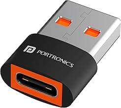 Portronics Bridge X USB 3.0 Type C to USB OTG Adapter - Fast Charging & Data