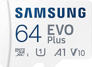 SAMSUNG EVO Plus 64GB Micro SDXC Memory Card with SD Adaptor
