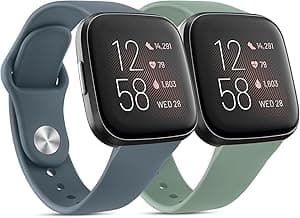 Tobfit Silicone Band for Fitbit Versa 2 / SE Fitness Tracker (2 Pack)