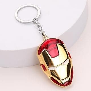 Ironman Face Mask Keychain | Marvel Superhero Keyring | Ironman Accessory