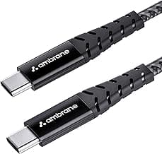 Ambrane Unbreakable 60W Fast Charging Type C to Type C Cable 1.5M