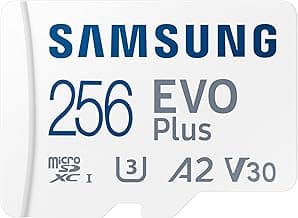 SAMSUNG EVO Plus 256GB Micro SDXC Memory Card with Adapter