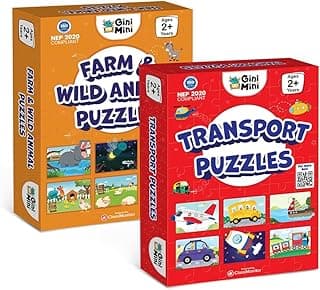 GiniMini Combo Set of 2 Jigsaw Puzzles for Kids
