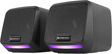ZEBRONICS Igloo 1 USB Computer Speakers - 8W, Multicolor LED, AUX, Volume Control
