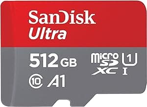 SanDisk Ultra 512GB microSDXC UHS-I Memory Card - Fast Storage for Smartphones