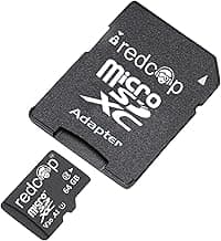 redcop 64GB MicroSDXC Memory Card with Adapter - High-Speed Storage
