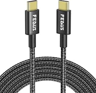 FEDUS 9.8 Feet USB-C to USB-C Fast Charging Cable 100W PD Charger