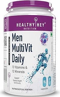 HealthyHey Nutrition MultiVitamin for Men - Multi-Vit Daily - 90 Vegetable Capsules