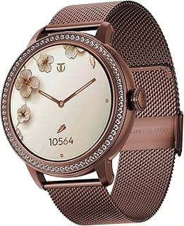 Titan Valerie 1.19" AMOLED Stainless Steel Smart Watch for Women - Brown