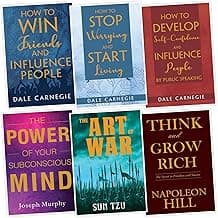 Pack of 6 Self-Help Books for Adults: Confidence, Worry, Friends, Mind, & War