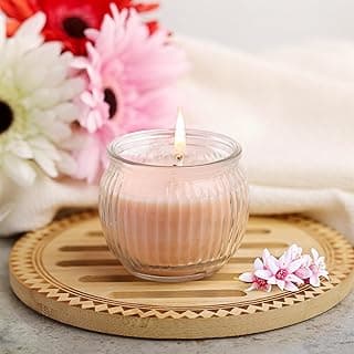 Iris Homefragrances Ribbed Jar Candle - Peach Pomegranate (Set of 2)
