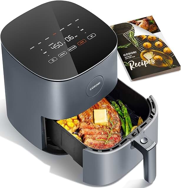 COSORI Air Fryer 5 QT, 1500W Fast Cooking, 9 Preset Menus, Grill, Roast & More