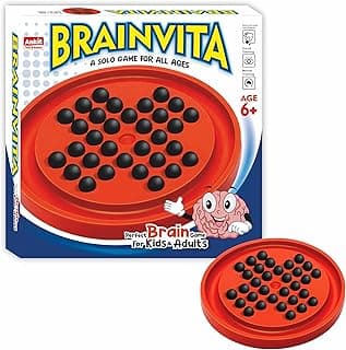 Ankit Toys & Games Brainvita Game - Solo Marble Board Game for Ages 6+