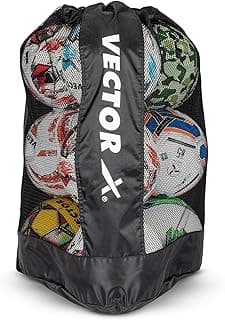 VECTOR X Extra Large Sports Ball Carrying Bag for 9 Balls (Black)
