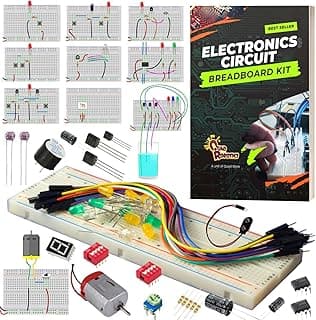 Electronics Circuit Kit with Breadboard for STEM Learning - 25+ Projects