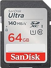 SanDisk Ultra 64GB SD Card 140MB/s for DSLR & Mirrorless Cameras