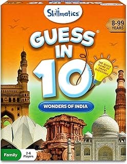 Skillmatics Guess in 10 Wonders of India - Trivia Card Game for Families