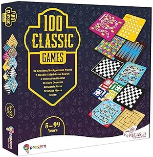 Popcorn Games & Puzzles 100 in 1 Board Games for Kids & Family