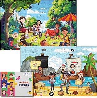The Puzzl Co - Set of 2 Adventure Jigsaw Puzzles for Kids