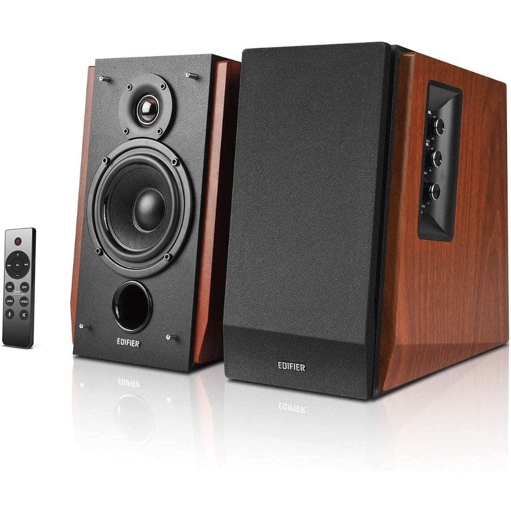 EDIFIER Bluetooth Wireless Bookshelf Speaker with 24W RMS, 5" Bass Driver, and 1" Tweeter